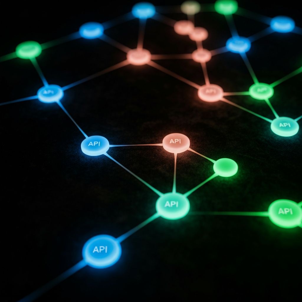 Interconnected software systems with AI integration nodes